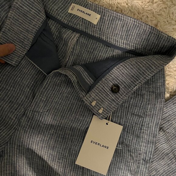 NWT - Everlane Way-High Linen Pants Size 4 - Picture 1 of 4